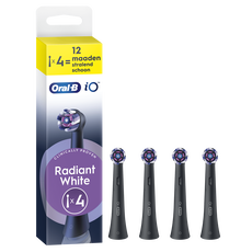 Oral-B iO Radiant White Opzetborstels Zwart 4 Stuks