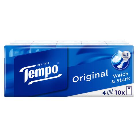 Tempo Regular 4-Laags Zakdoekjes 10x10 stuks