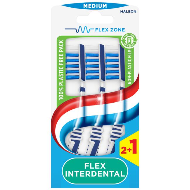 Aquafresh Flex Interdental Medium 2+1Tandenborstel - 3 stuks