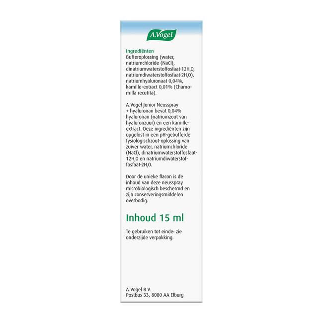 A.Vogel Neusspray Junior bij Verstopte Kinderneusjes Spray 15 ML