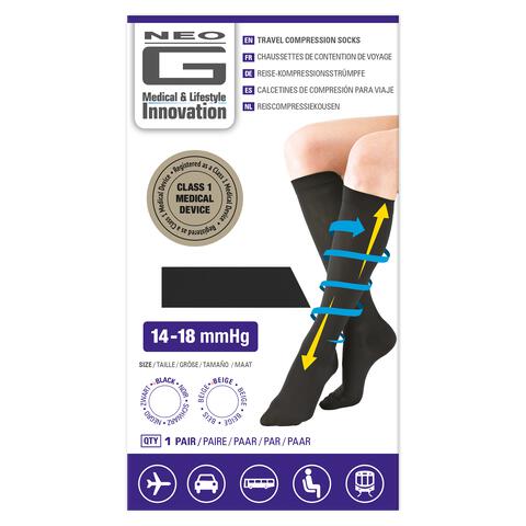 Neo G Travel & Flight Sokken Medium Zwart