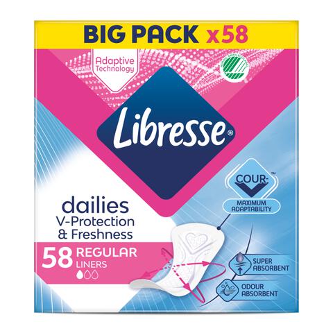 Libresse Regular Inlegkruisjes Big Pack 58 stuks