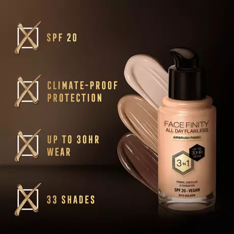 Max Factor Facefinity Foundation Golden/N75 30 ML
