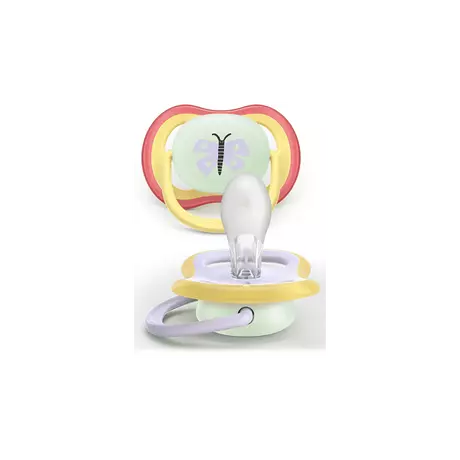 Philips Avent Fopspeen Ultra Air Night 0-6M SCF376/26 2 stuks