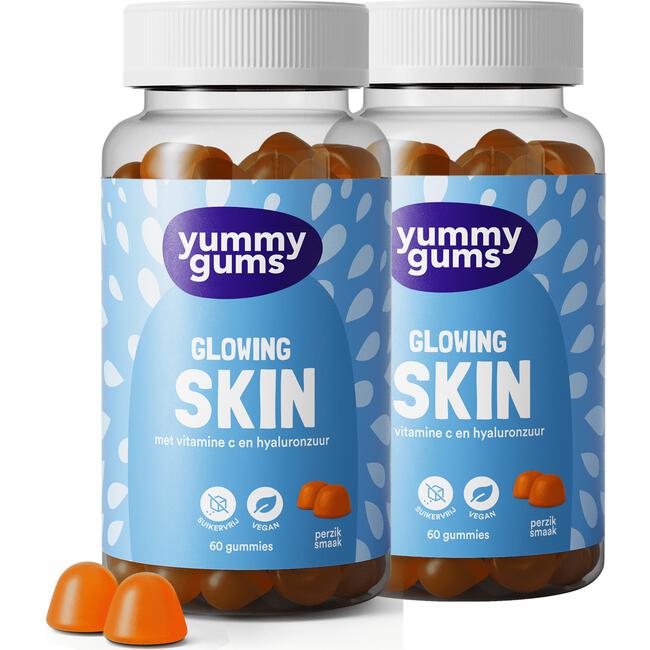 Yummygums Glowing Skin Gummies Suikervrij 60 stuks 