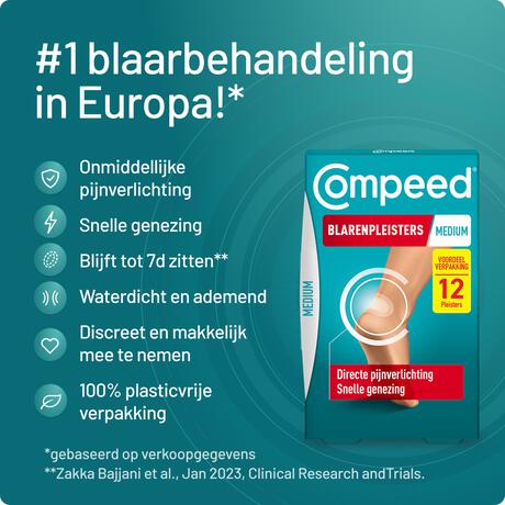 Compeed Blarenpleisters Medium Pleisters 12 stuks