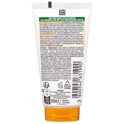 Garnier Ambre Solaire Hydra 24H Protect Lotion Zonnebrandcrème SPF50 50 ML Reisformaat Waterresistent