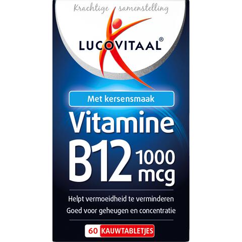 Lucovitaal Vitamine B12 1000 MCG 60 Kauwtabletjes Kersensmaak