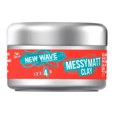 Wella New Wave Messy Matt Clay Haarclay 75 ML