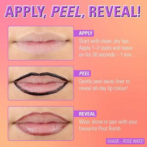 Revolution Lip Shift Ink Peel Off Lipliner Stain Hunny Kiss
