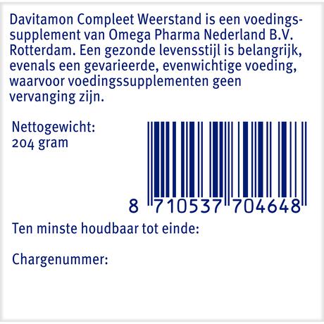Davitamon Compleet Weerstand Vitamine C & D tabletten