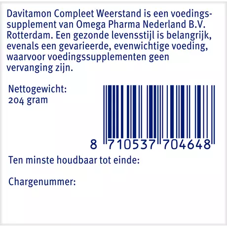 Davitamon Compleet Weerstand Vitamine C & D3 Dragees 400 stuks