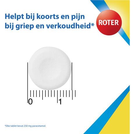 Roter Paracetamol smelttablet 250 mg Junior 20 tabletten