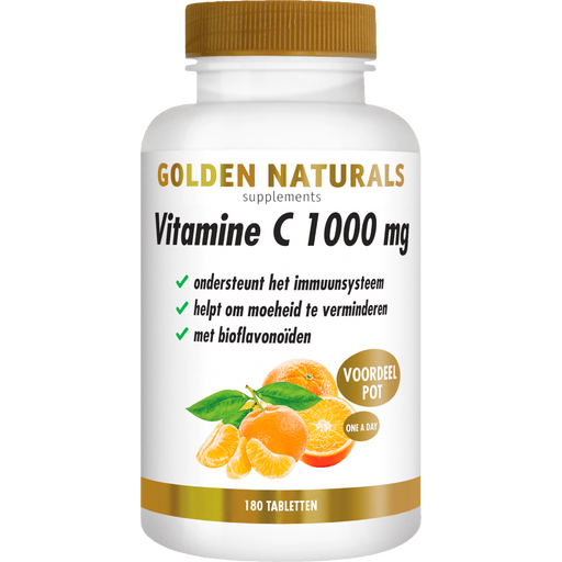 Golden Naturals Vitamine C 1000 MG met Bioflavonoïden Tabletten 180 stuks