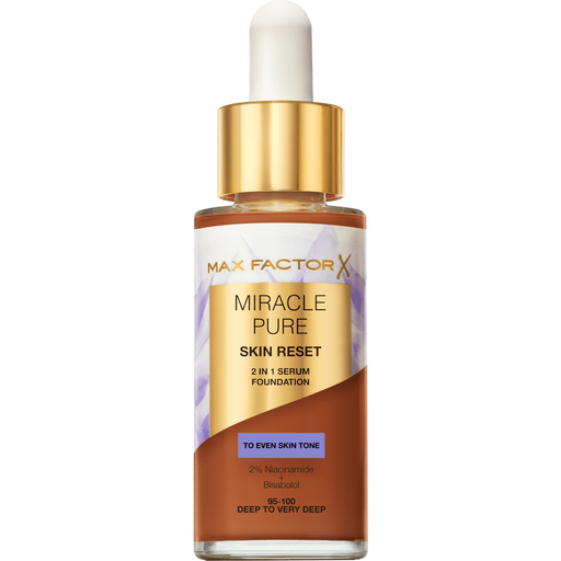Max Factor Miracle Pure Serum Foundation 95-100 Deep To Very Deep 30 ML