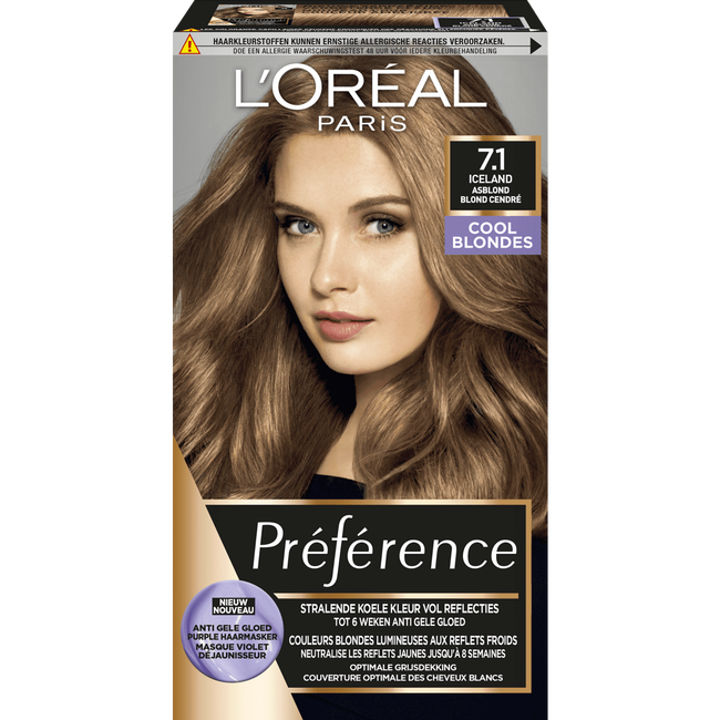 L Oreal Paris Preference Cool Blondes 7 1 Iceland Permanente Haarverf 1 Ea Etos