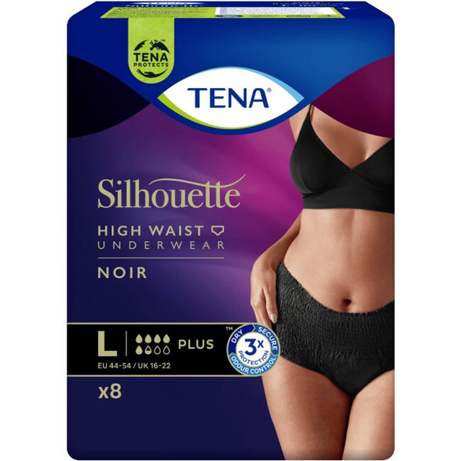 TENA Silhouette Pants Plus Zwart High waist L 8 stuks