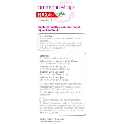 Bronchostop Max 8in1 Hoestdrank 120 ML