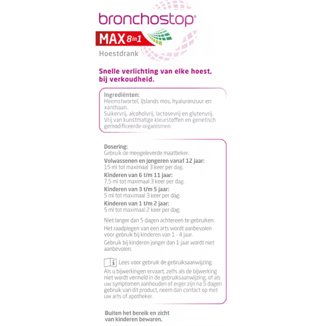 Bronchostop Max 8in1 Hoestdrank 120 ML