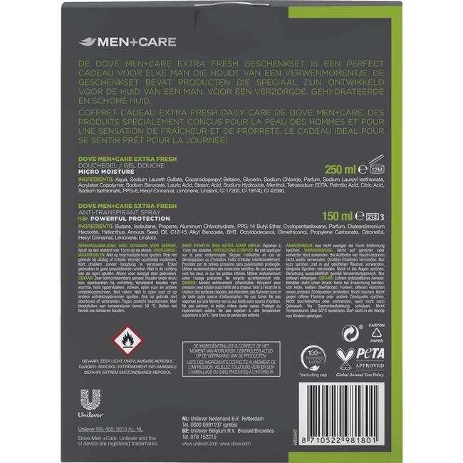 Dove Men+Care Douchegel&Anti-transpirant Deodorant Spray 250 ML & 150 ML