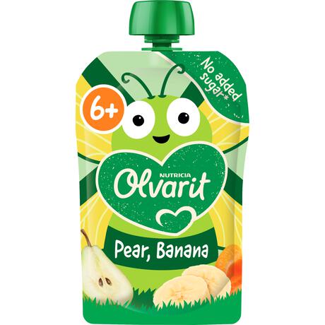 Olvarit Knijpfruit Peer Banaan 6+ Maanden 100 gram