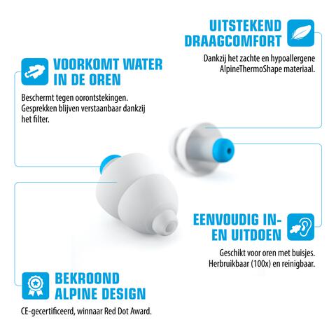 Alpine SwimSafe Herbruikbare Zwem Oordoppen 1 paar