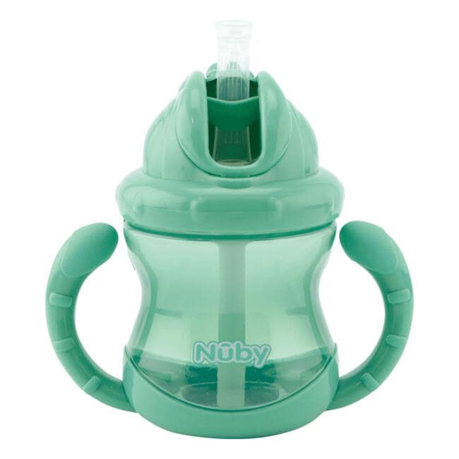 Nuby Flip-It Antilekbeker Handvatten Groen 12 Maanden
