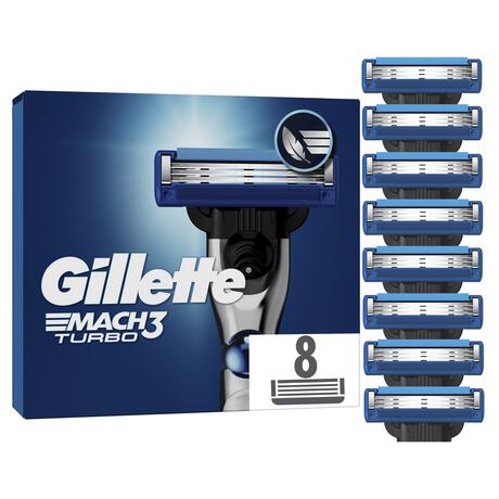 Gillette Mach3 Turbo Scheermesjes 8 stuks