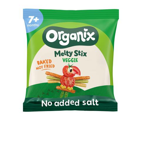 Organix Bio Veggie Groente Sticks 7+ Maanden 15 gram