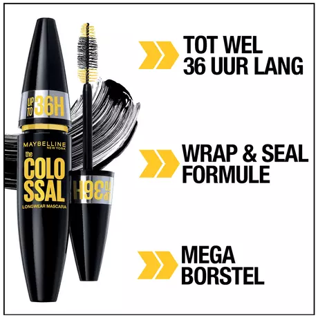 Maybelline New York Colossal up to 36H Waterproof Mascara Zwart