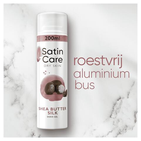 Gillette Satin Care Scheergel Droge Huid 200 ML