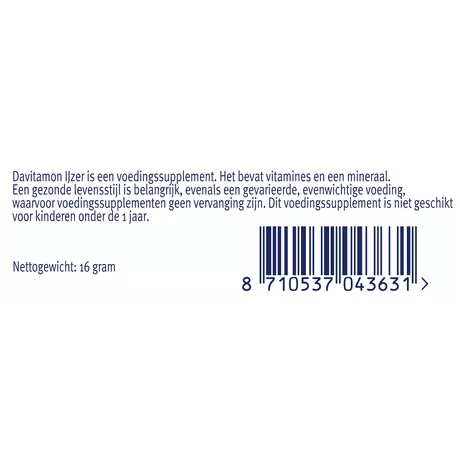 Davitamon Vit C & B12 IJzer Tabletten 33 stuks