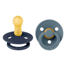 Bibs Fopspeen Two Pack Natuurlijk Rubber Deepspace Petrol Size 2
