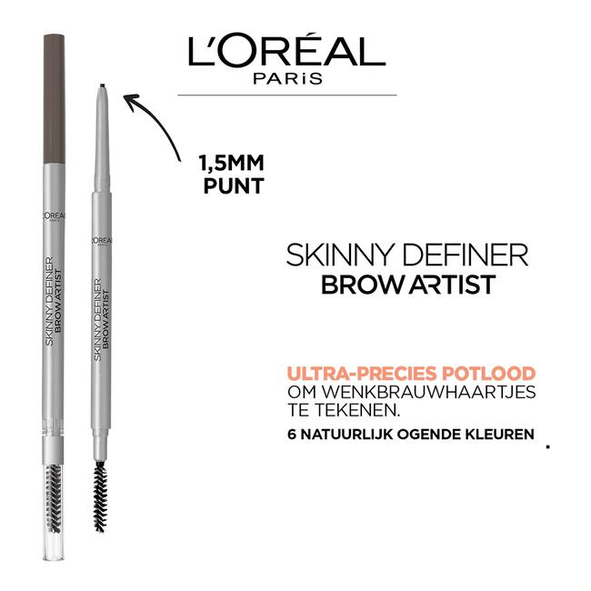 L'Oréal Paris Brow Artist Skinny Definer Wenkbrauwpotlood 105 Brunette Ultradun