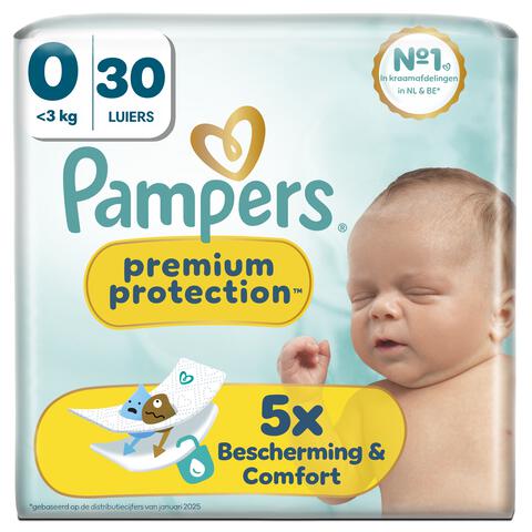 Pampers Premium Protection Luiers Maat 0-3 kg 30 stuks
