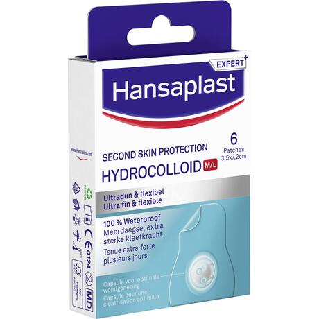 Hansaplast Second Skin Protectoin Waterproof en Transparante Pleister Strips 6 stuks