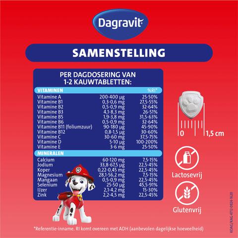 Dagravit Kids Multivitaminen Gummies Xtra 3-5 jaar 60 stuks