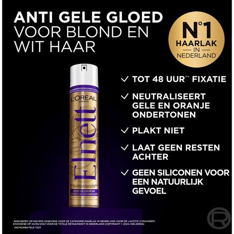 Elnett Purple Sterke Fixatie Haarlak Blond En Wit Haar 200ML