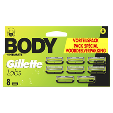 GilletteLabs Body + Intimate Navulmesjes 8 stuks
