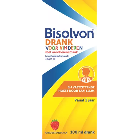 Bisolvon Hoestdrank Voor Kinderen Aardbeiensmaak 4 Mg/5 M