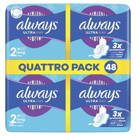 Always Maandverband Ultra Long Wings Quatro Pack