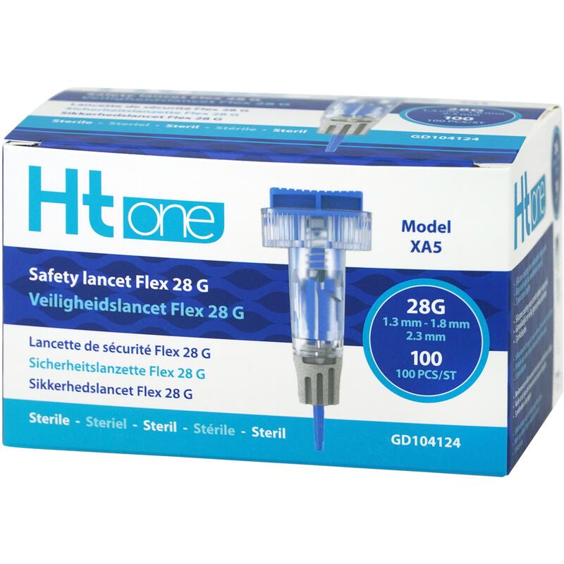 HT One Veiligheidslancet Flex 28 G 100 stuks