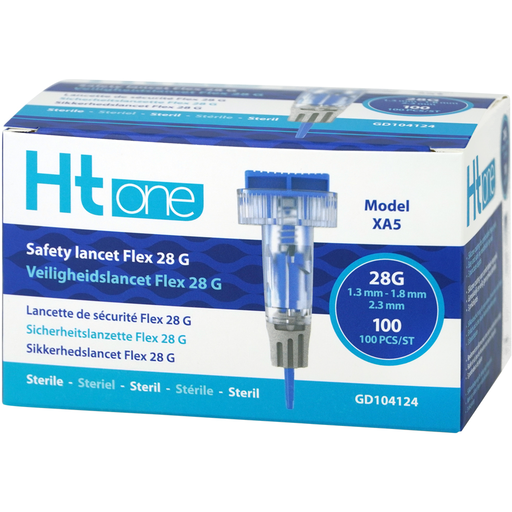 HT One Veiligheidslancet Flex 28 G 100 stuks