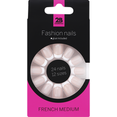2B Fashion Nails Kunstnagels French Medium 24 stuks