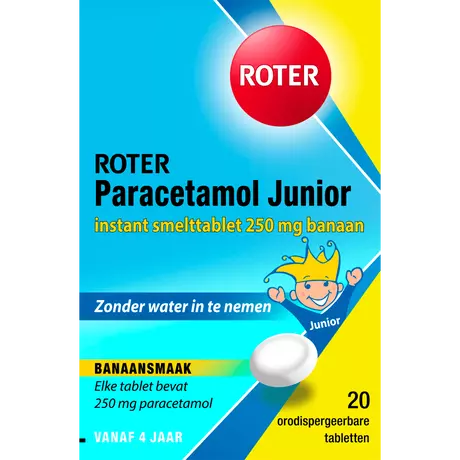 Roter Paracetamol 250 MG Junior Smelttabletten 20 stuks