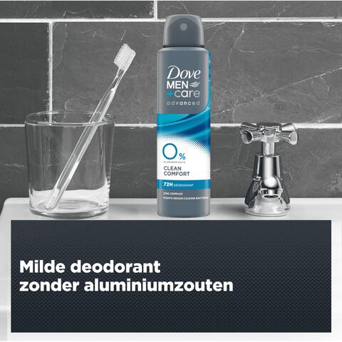 Dove Men+Care Advanced 0% Clean Comfort Deodorant Spray 150 ML