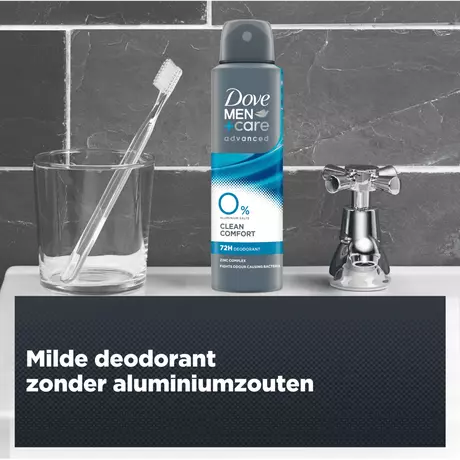 Dove Men+Care Advanced 0% Clean Comfort Deodorant Spray 150 ML