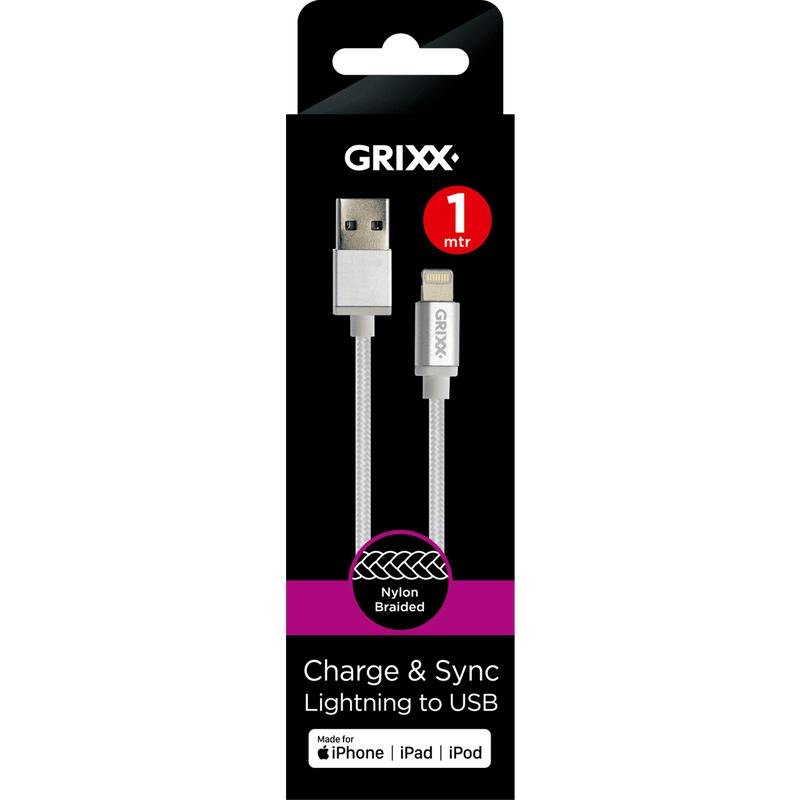 Grixx Lightning to USB-A 1M White