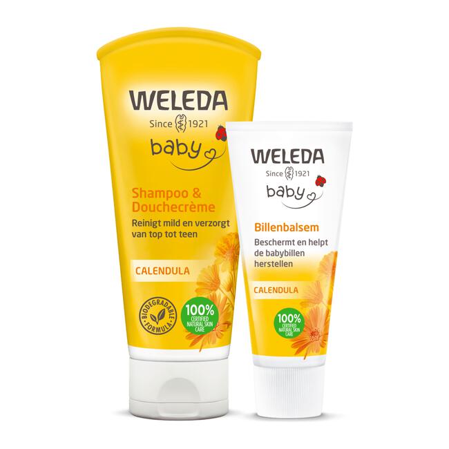 ik ben trots zoals dat Ademen Weleda Calendula Baby Valuepack Shampoo & Douchecrème + Billenbalsem 1 EA |  Etos