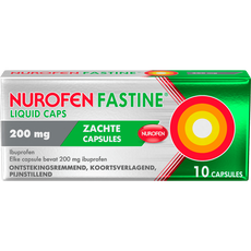 Nurofen Fastine Liquid Caps 200 mg Capsule Zacht 10 stuks